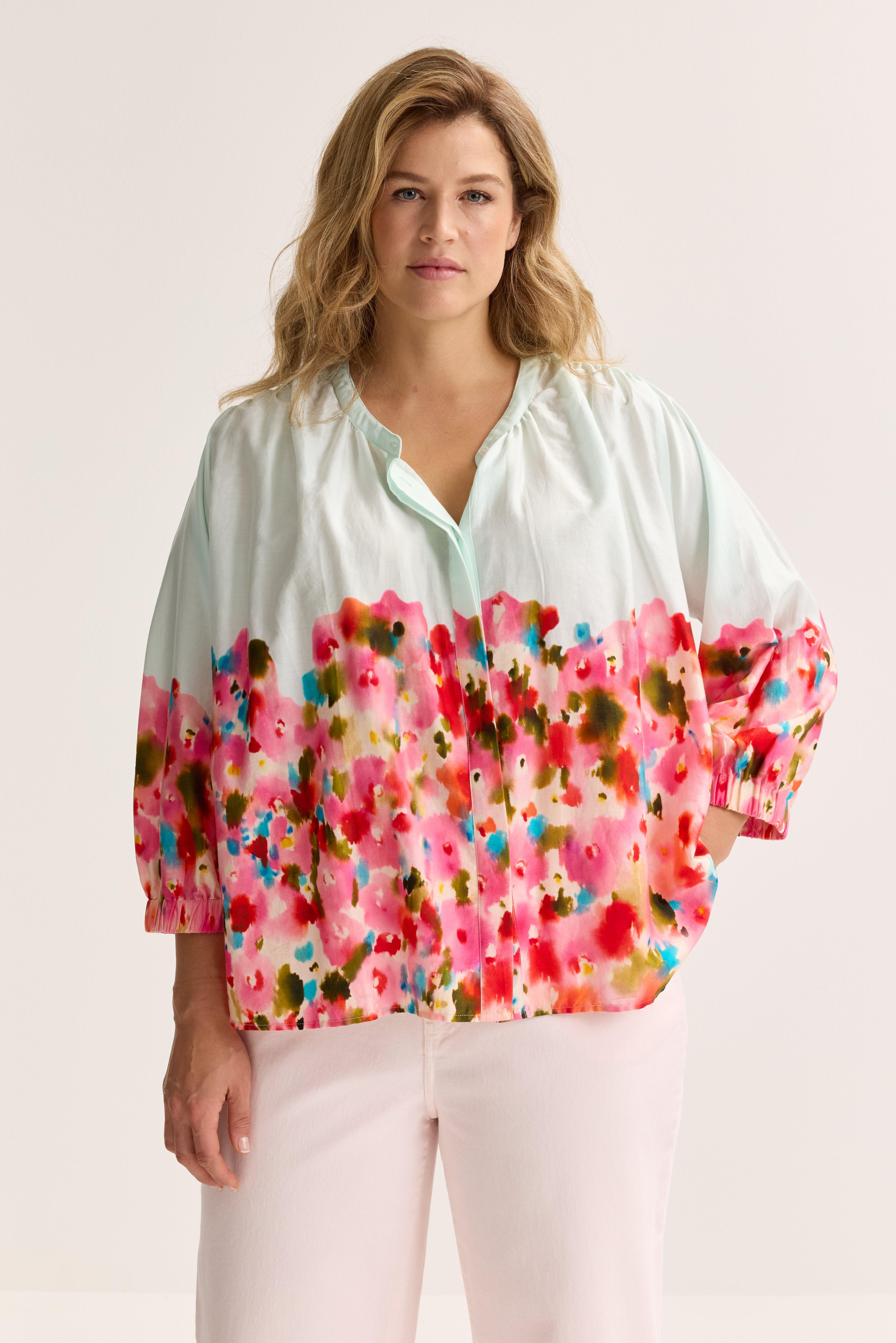 Extra wijde blouse in katoen