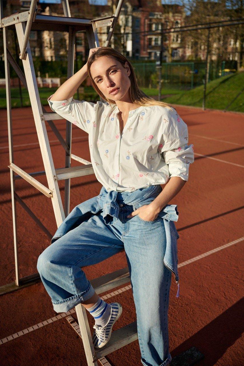 Hemden - Geborduurde blouse