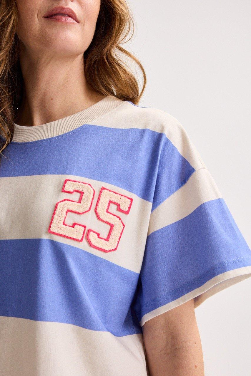 Sweatvest - Gestreept varsity-T-shirt