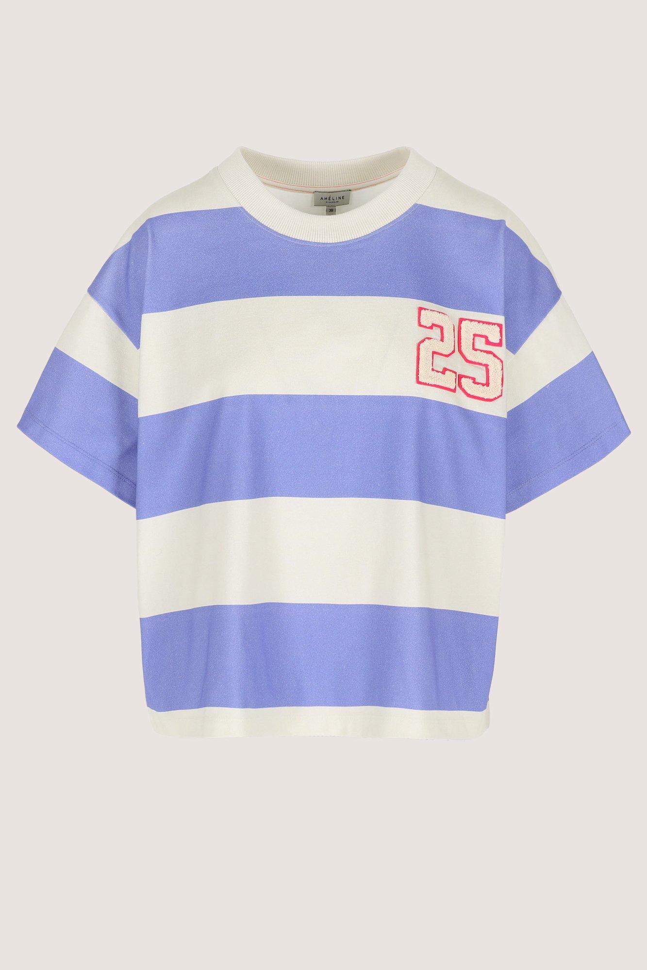 Sweatvest - Gestreept varsity-T-shirt