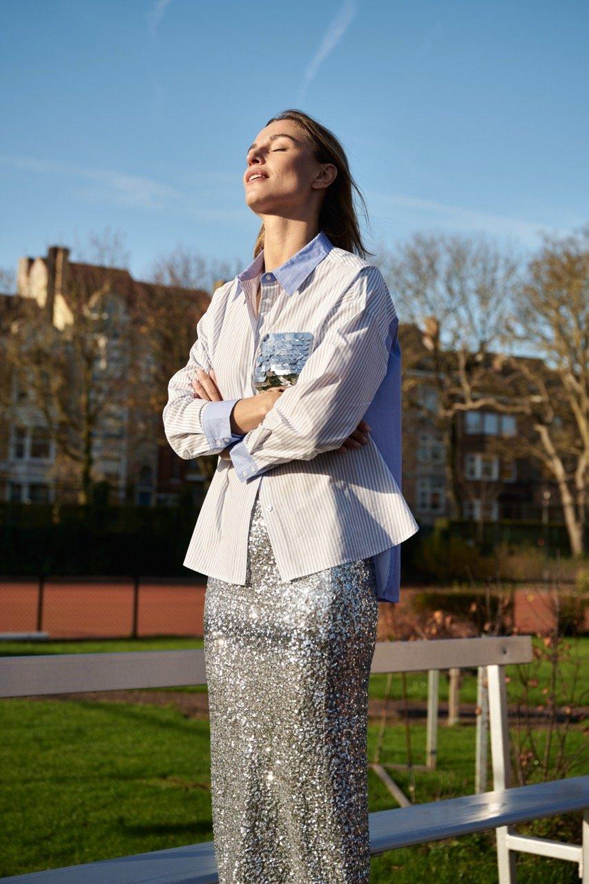 Jupe crayon paillet&eacute;e