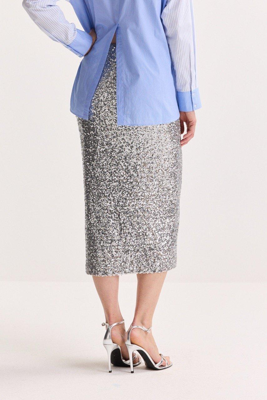 Rokken - Kokerrok met pailletten