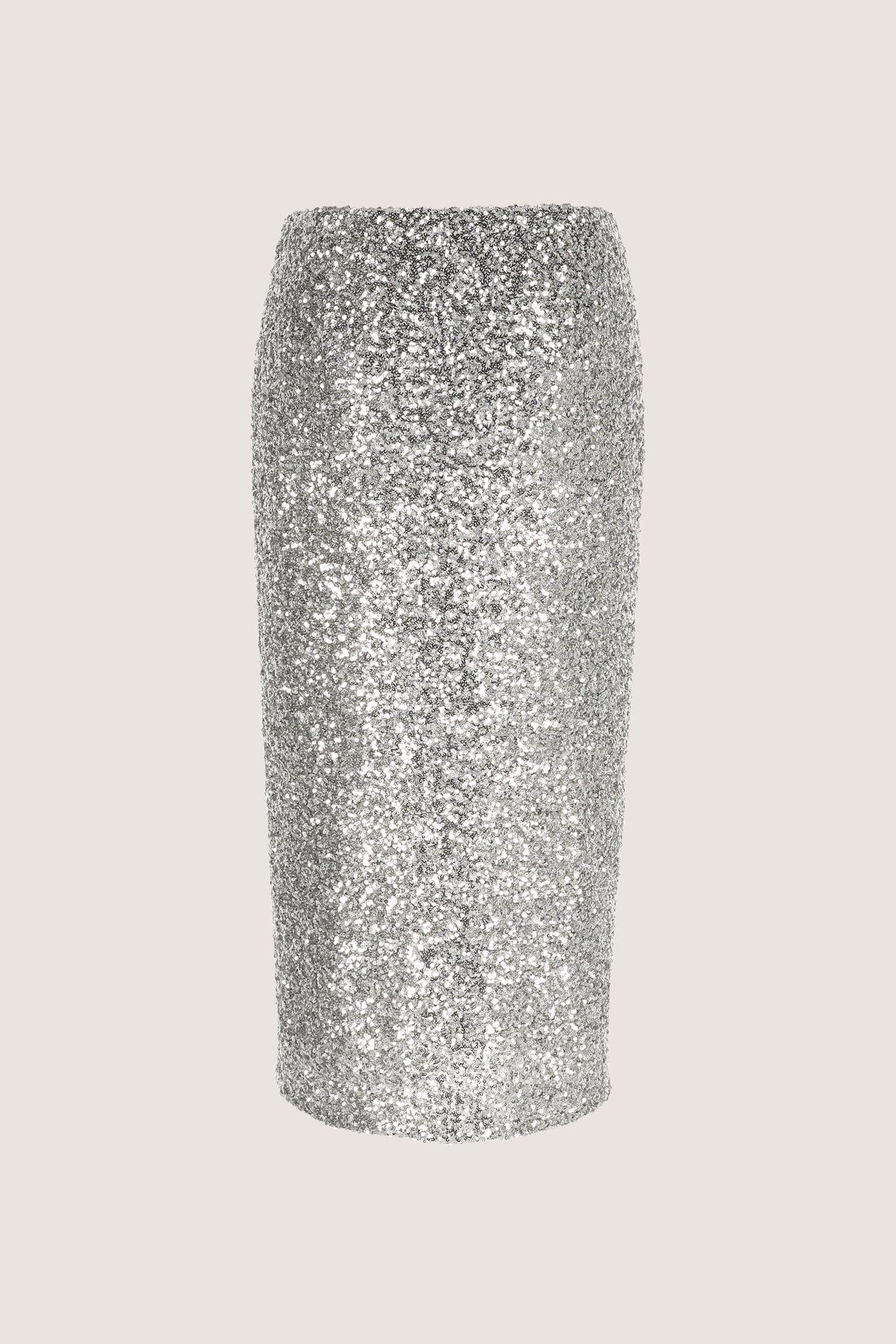 Rokken - Kokerrok met pailletten