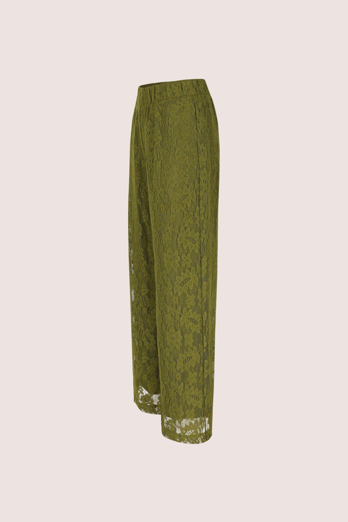 Broeken - Wijde broek in guipurekant