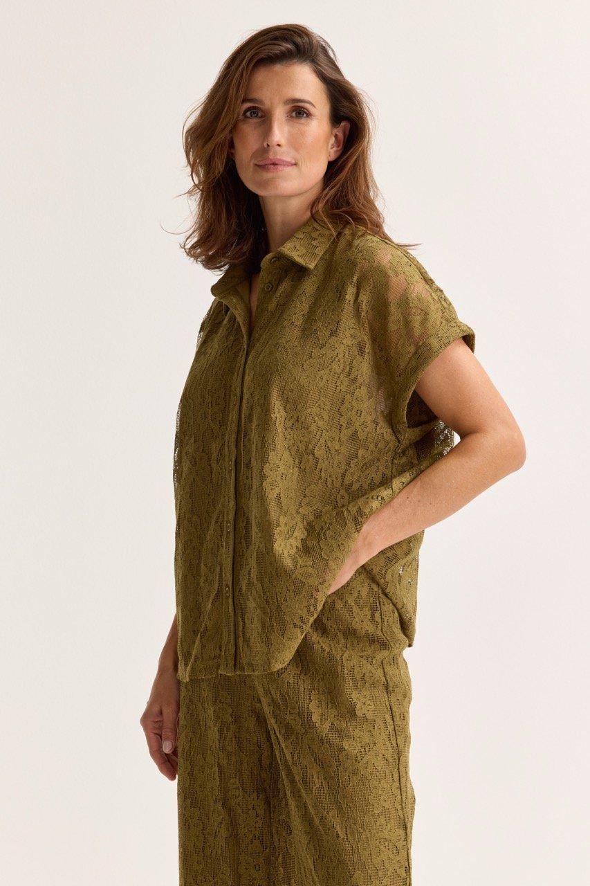 Hemden - Hemdblouse in guipurekant