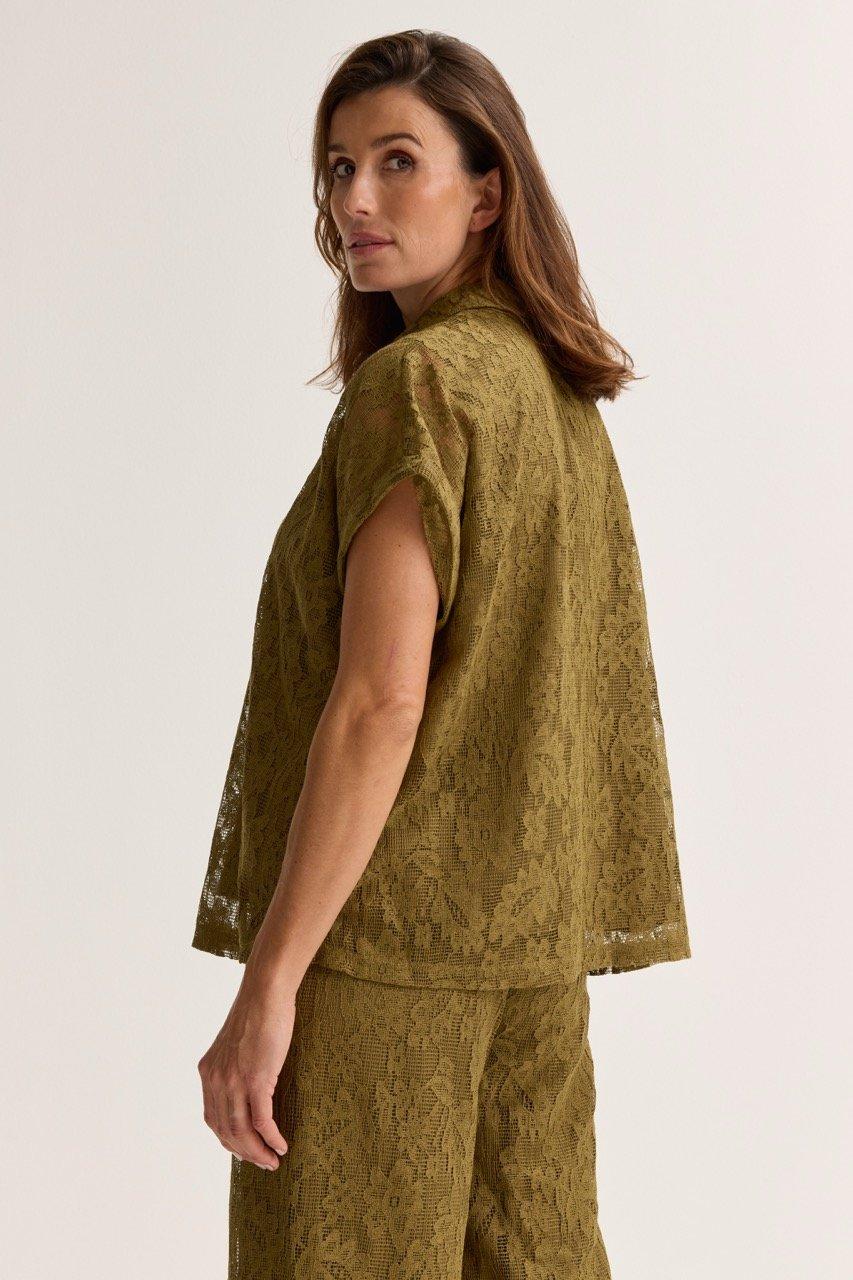 Hemden - Hemdblouse in guipurekant