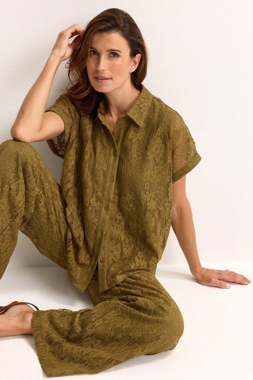 Hemden - Hemdblouse in guipurekant