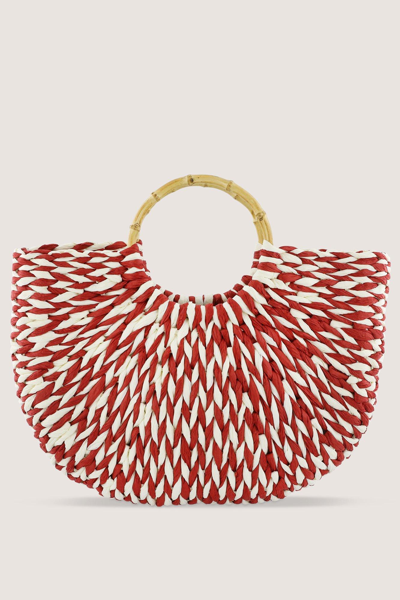 Sac raphia en demi-lune