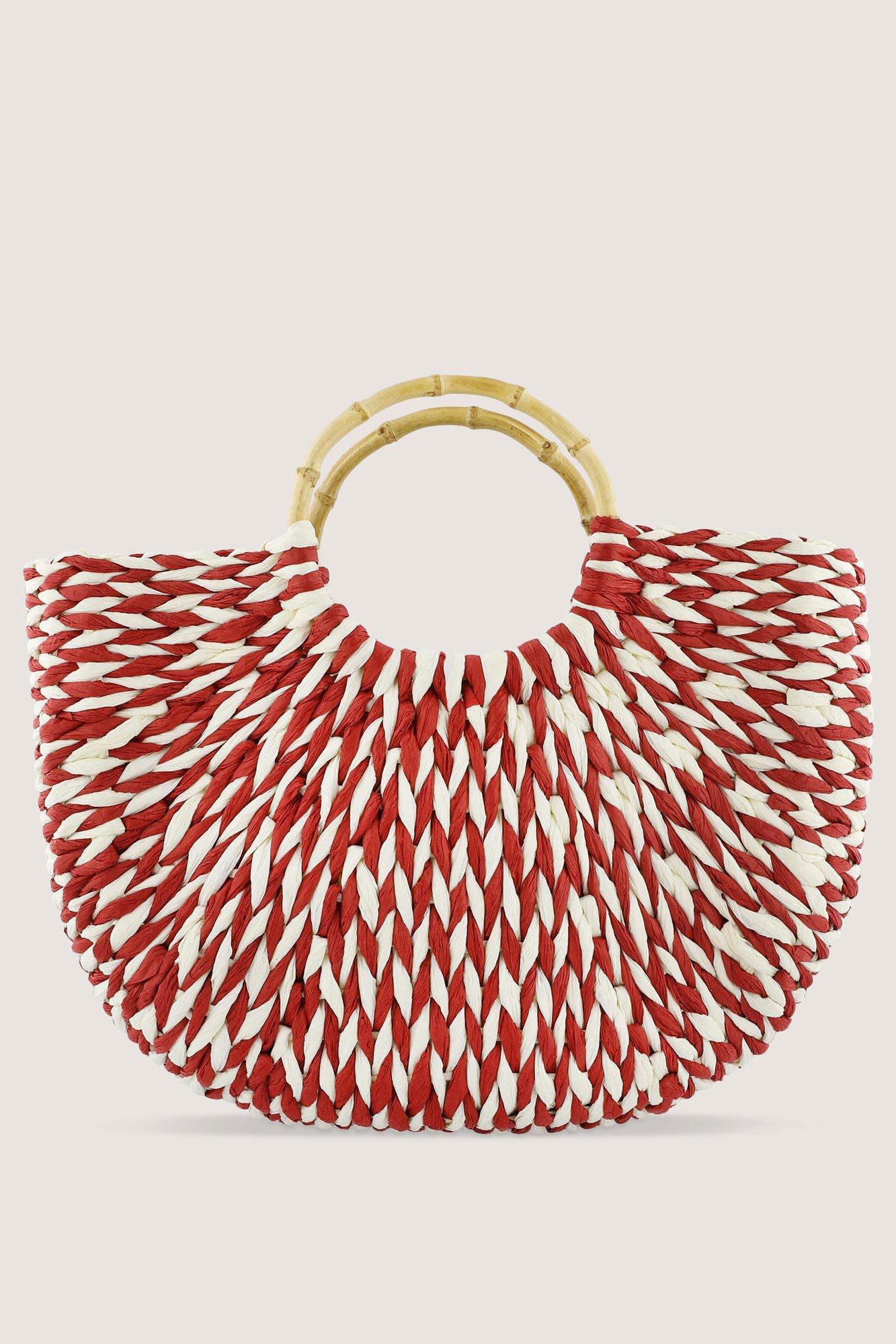 Accessoires pour b&eacute;b&eacute;s - Sac raphia en demi-lune