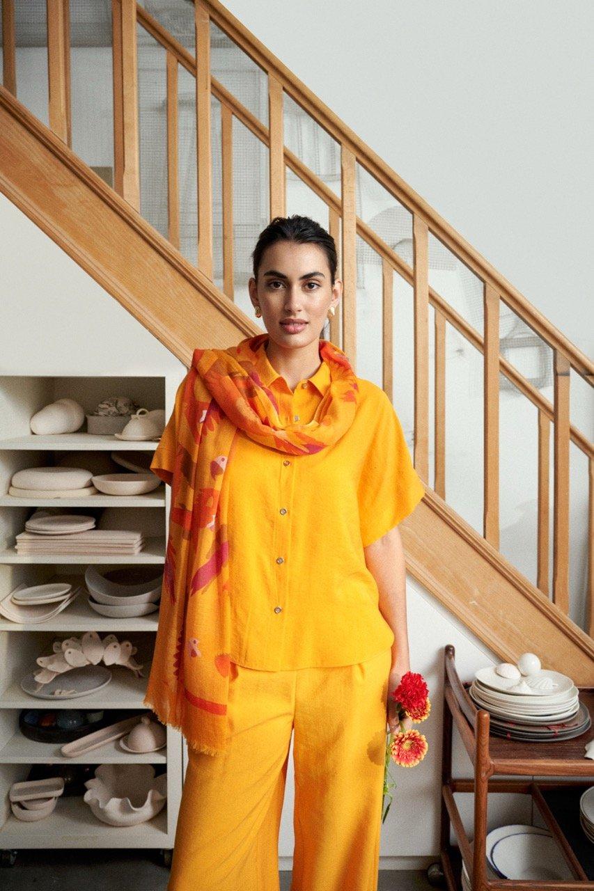 Wijde blouse in modal