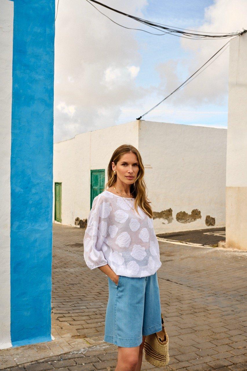 Mayerline Jacquardblouse Op Elastiek