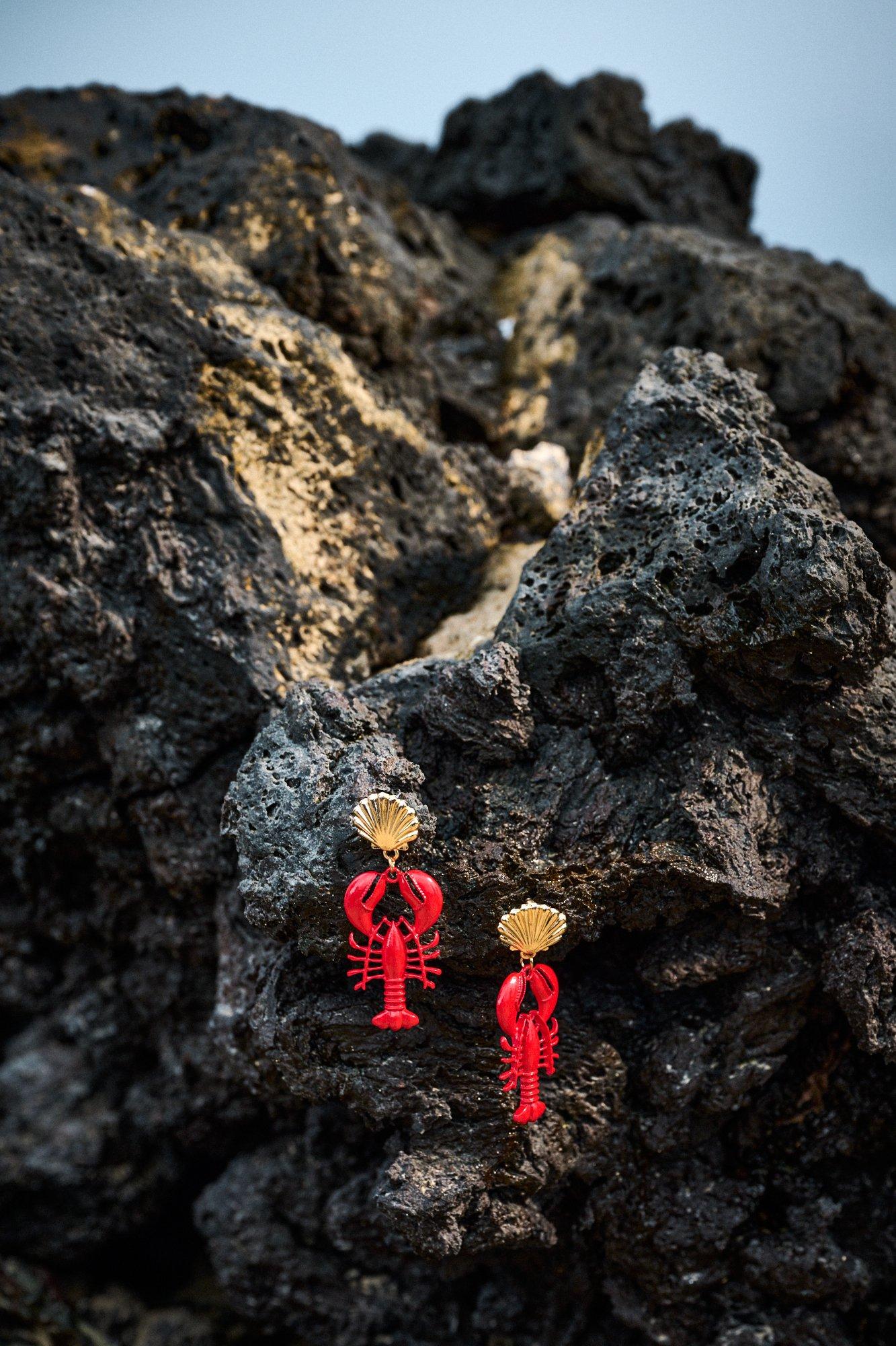 Oorstekers met kreeftjes