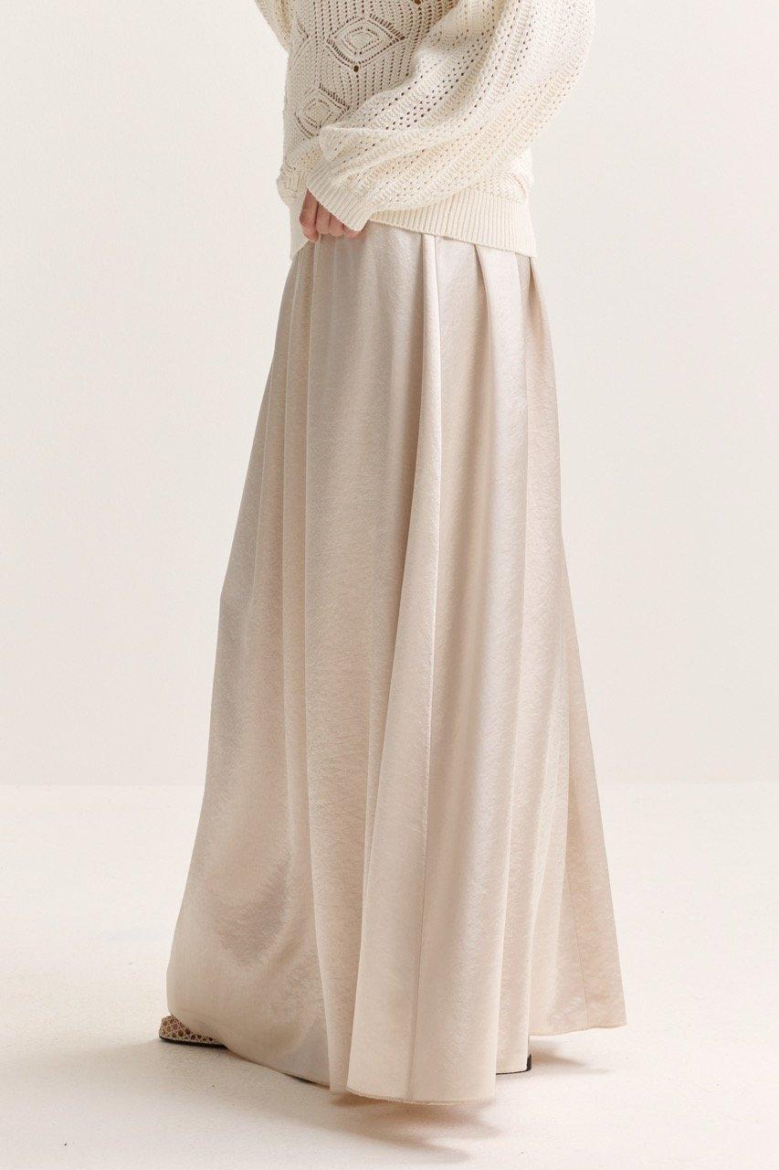 Jupes - Longue jupe ample en satin