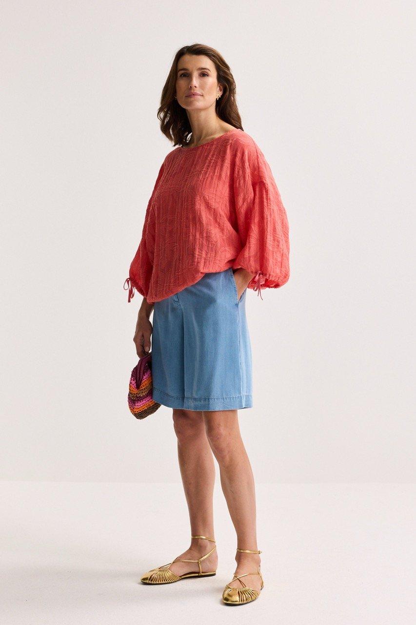 Hemden - Jacquardblouse op elastiek