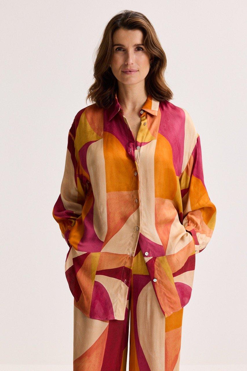 Chemisier long en satin