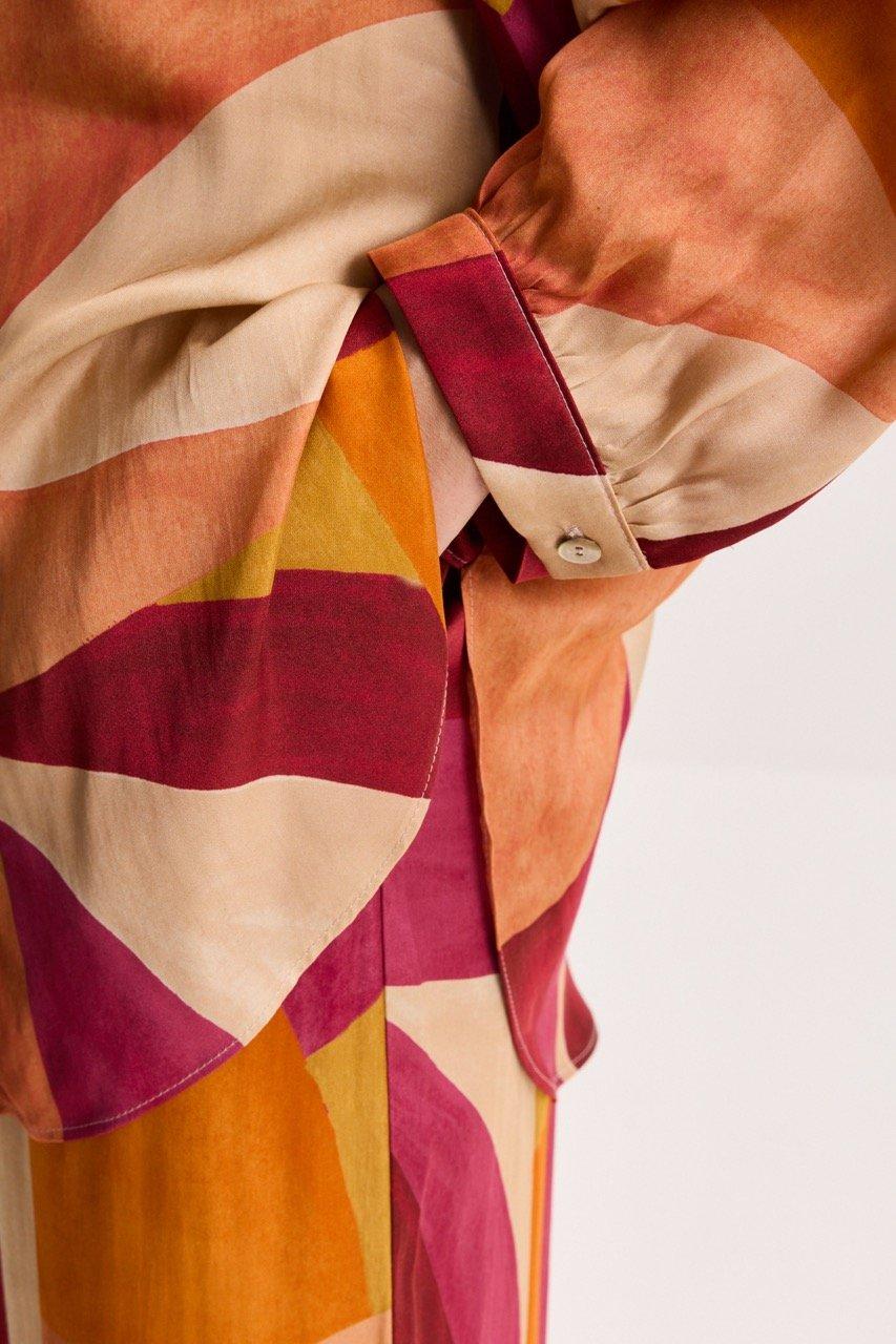 Chemises - Chemisier long en satin
