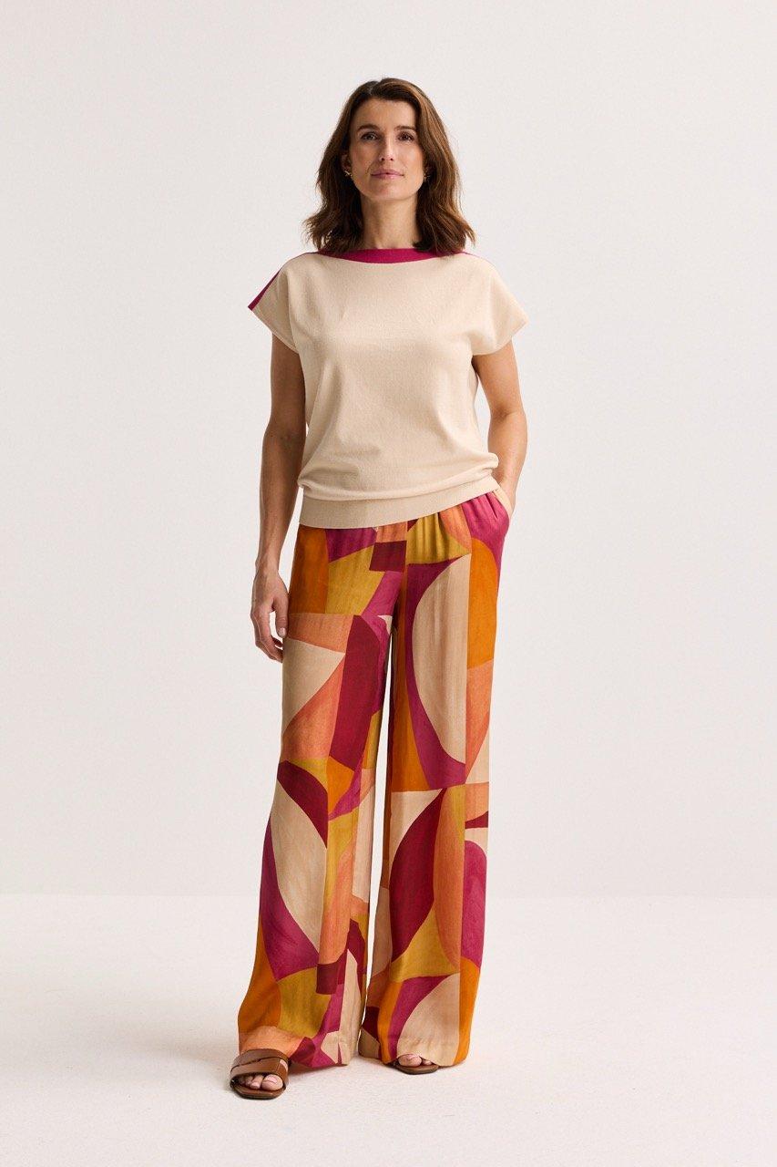 Pantalon ample en satin