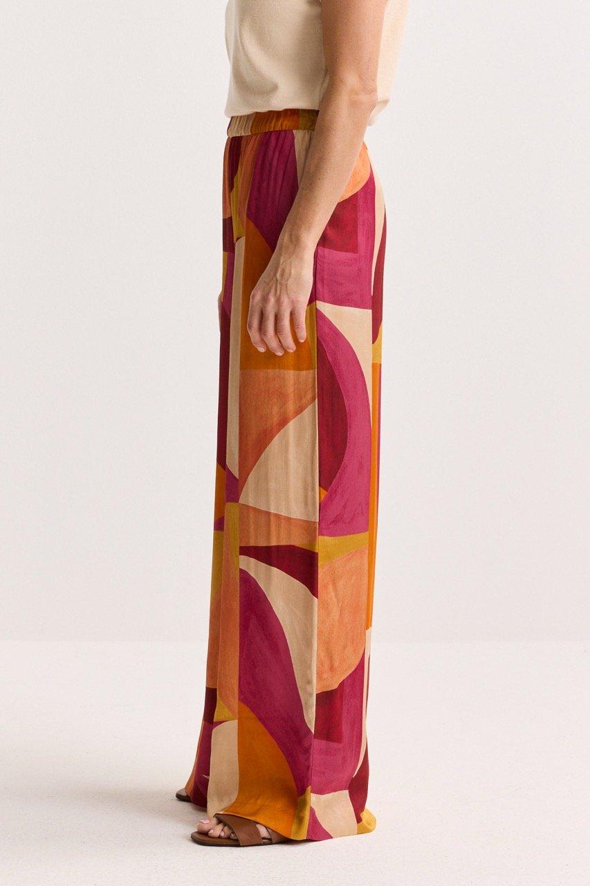 Broeken - Wijde broek in satijn