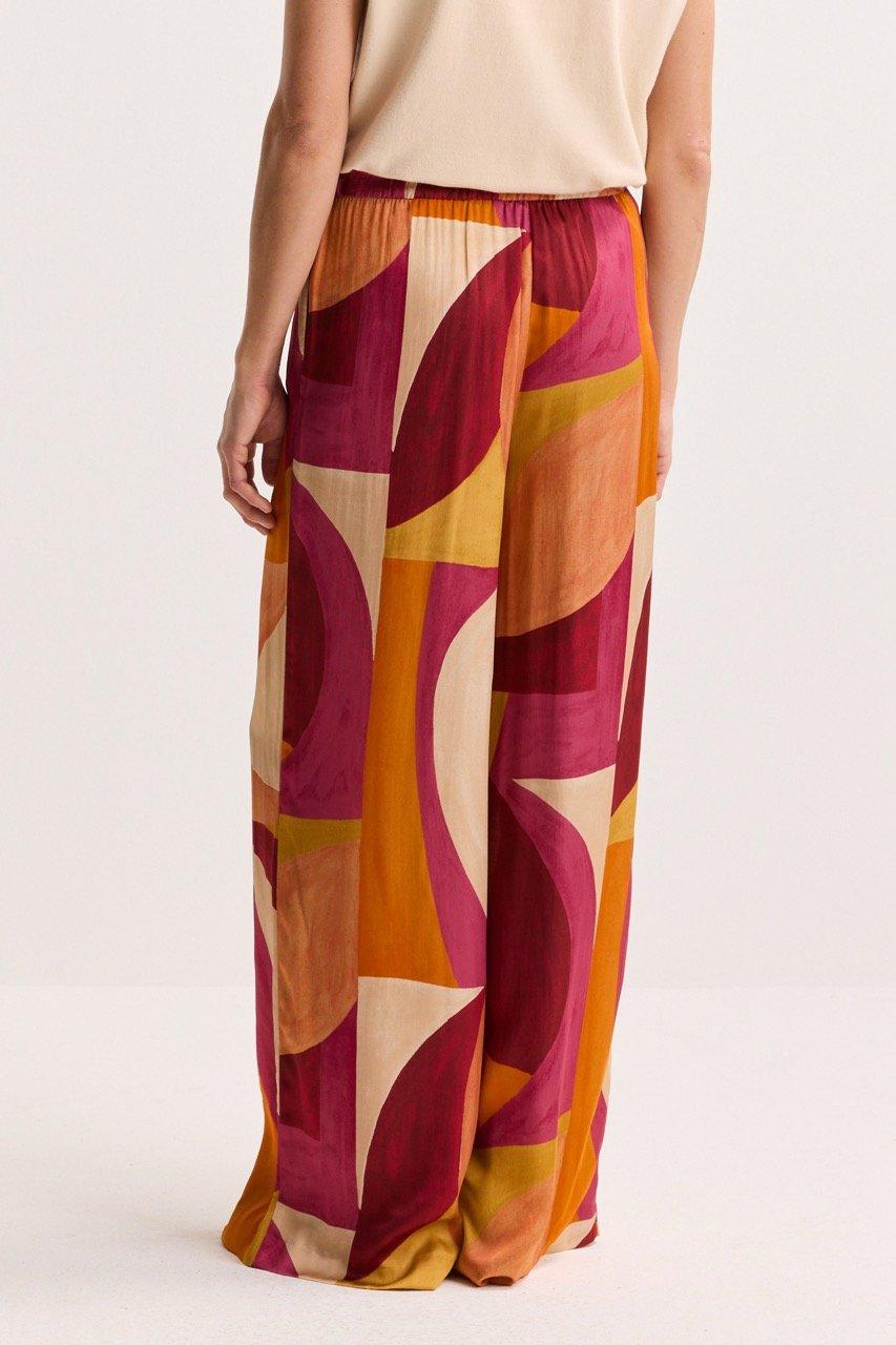 Broeken - Wijde broek in satijn