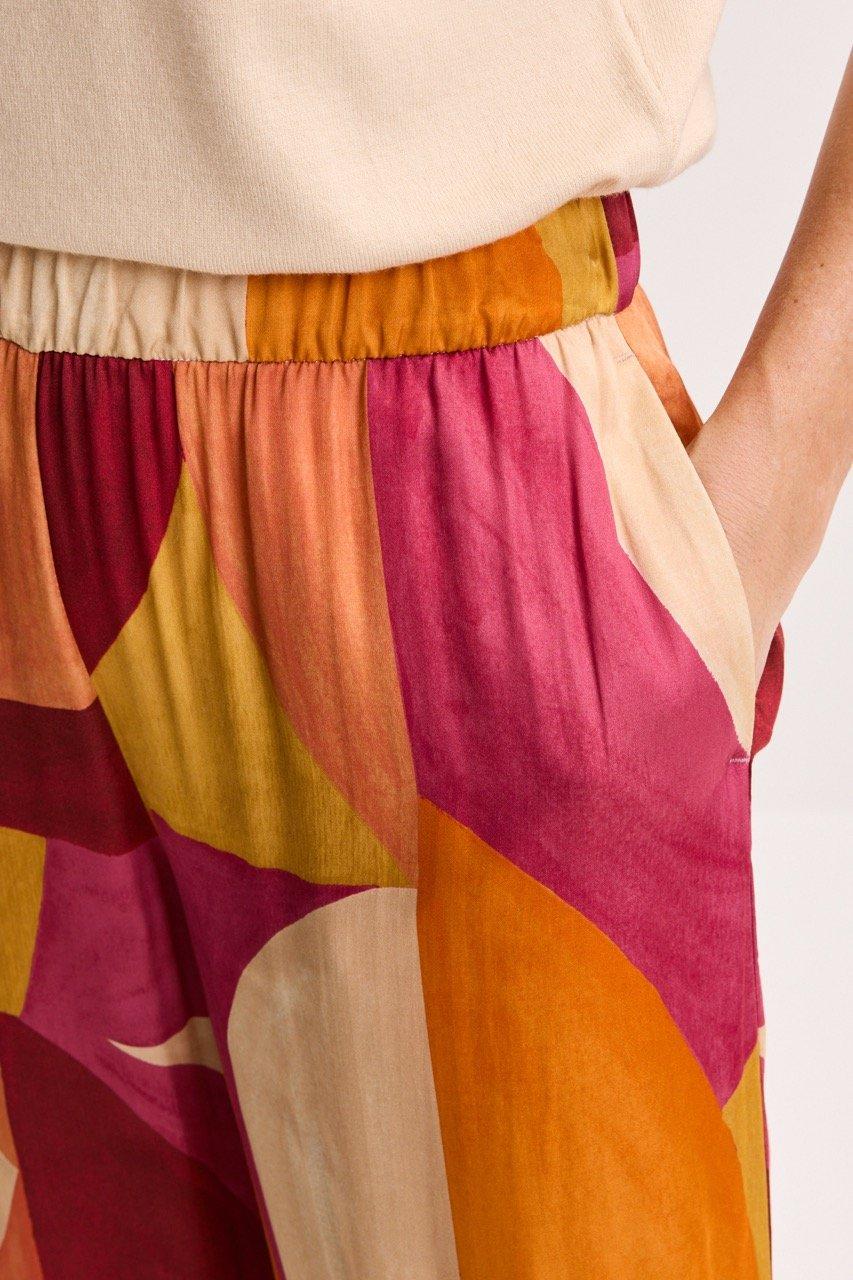 Broeken - Wijde broek in satijn