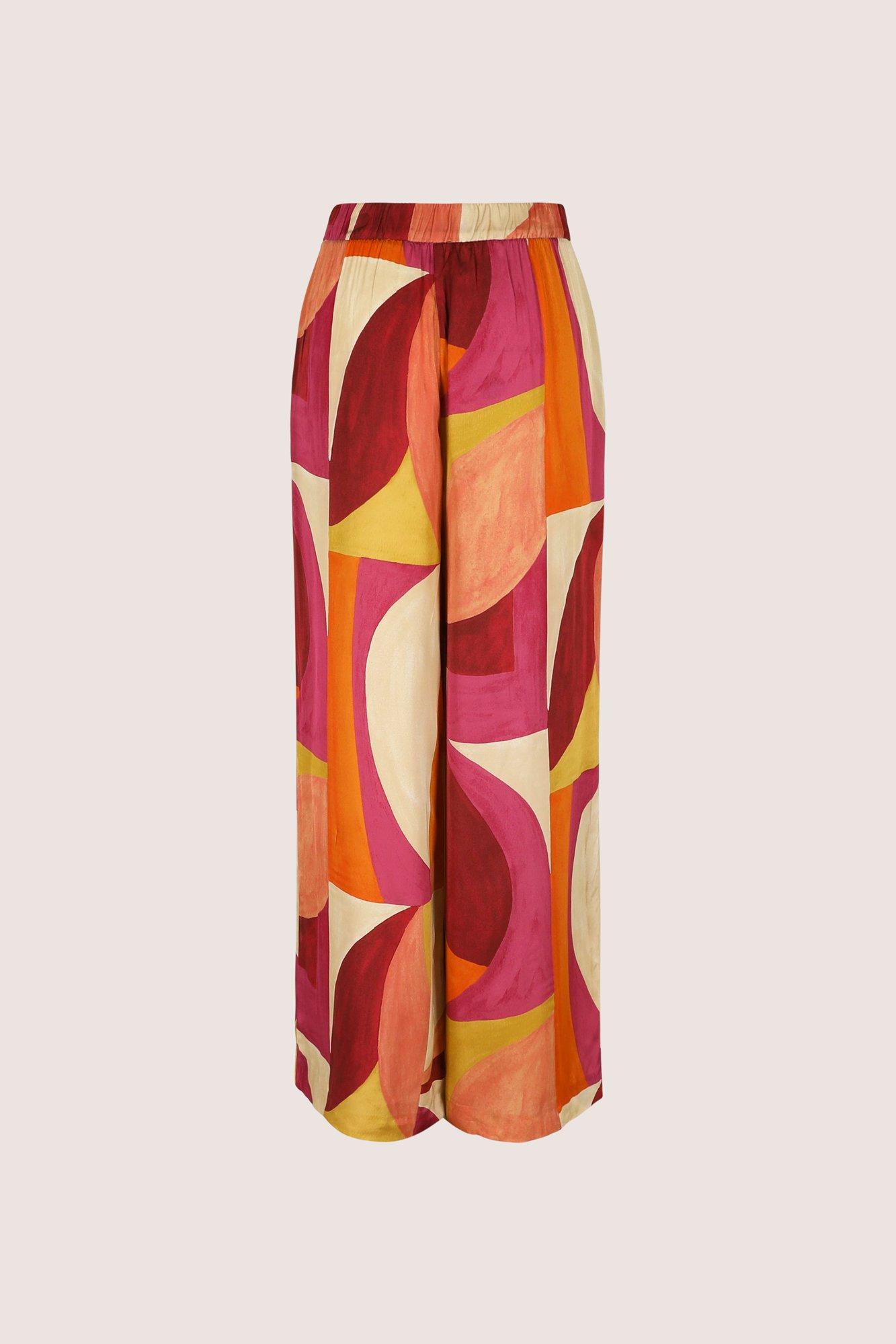 Broeken - Wijde broek in satijn