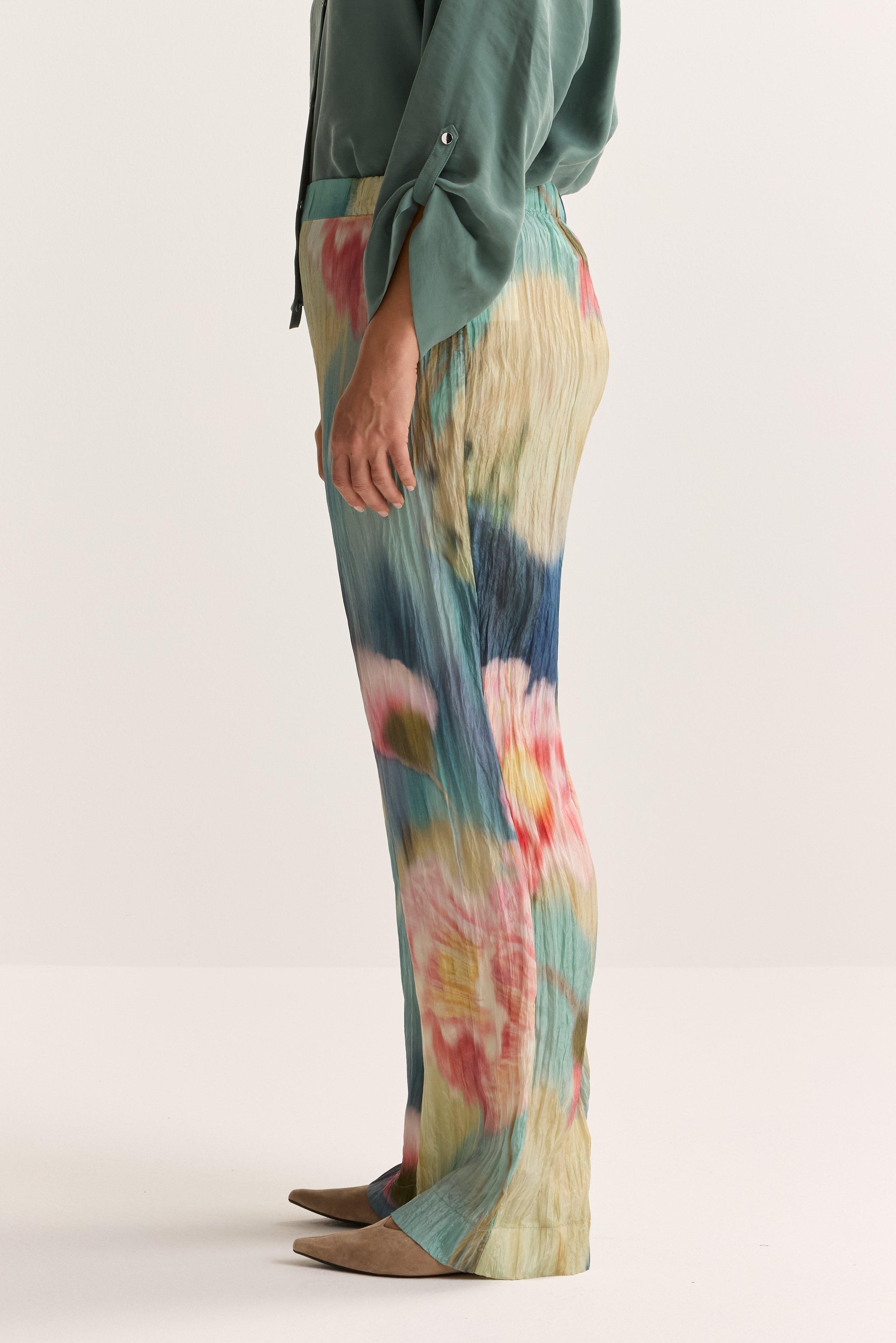 Pantalons - Pantalon imprim&eacute; en satin crinkle