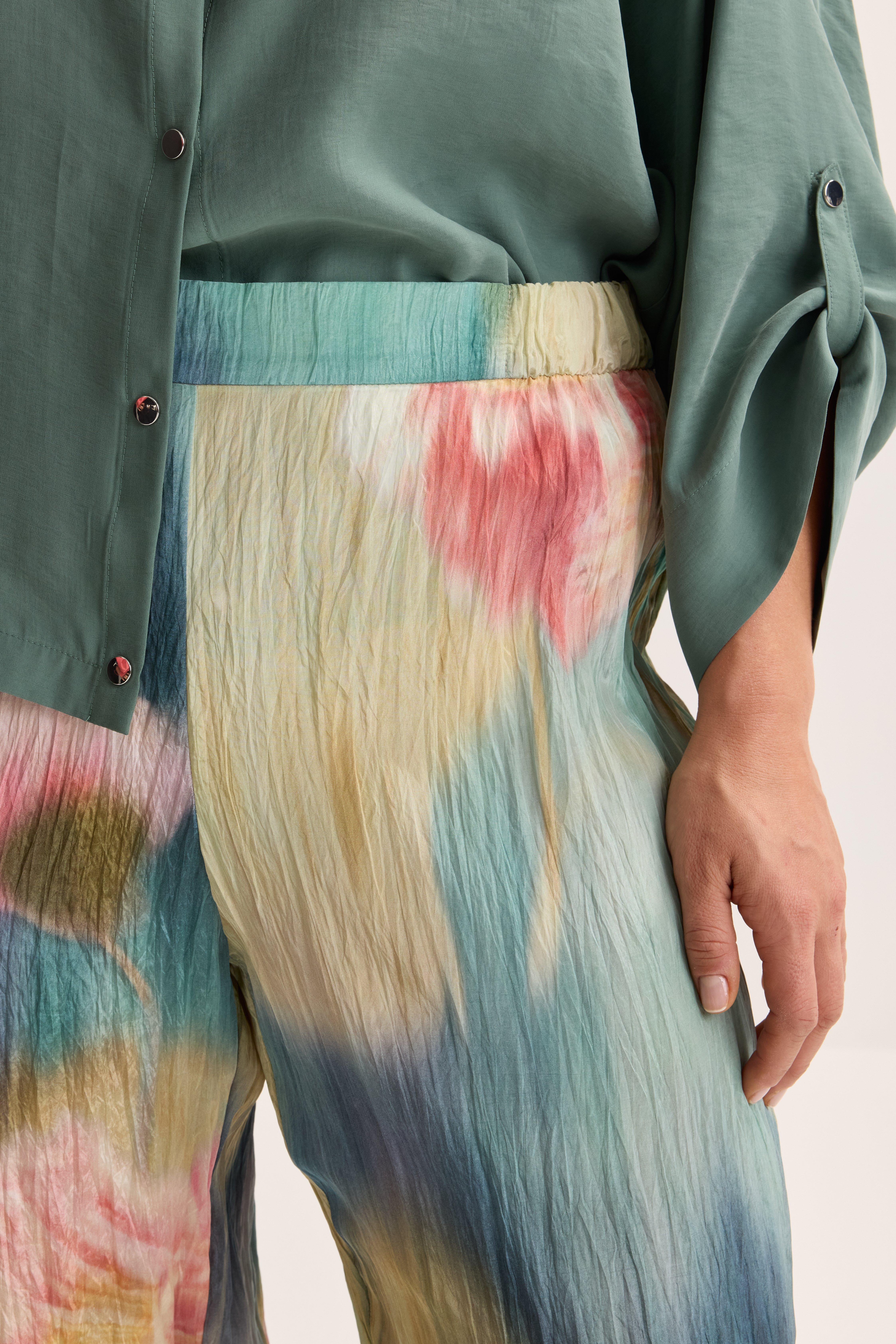 Pantalons - Pantalon imprim&eacute; en satin crinkle