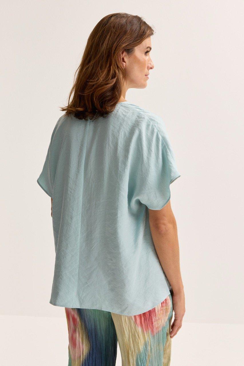 Hemden - T-shirtblouse met V-hals