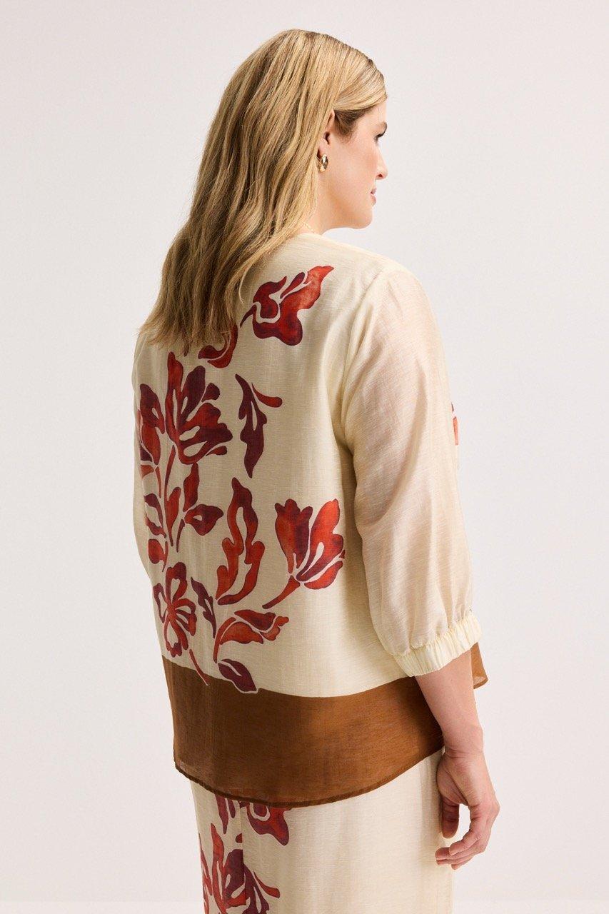 Chemises - Blouse imprim&eacute;e en voile