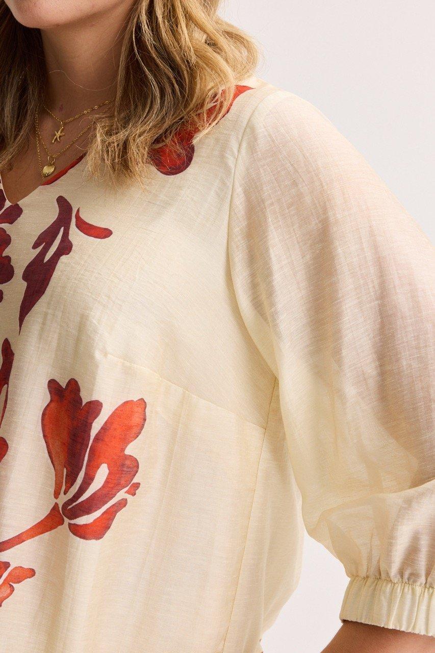 Chemises - Blouse imprim&eacute;e en voile