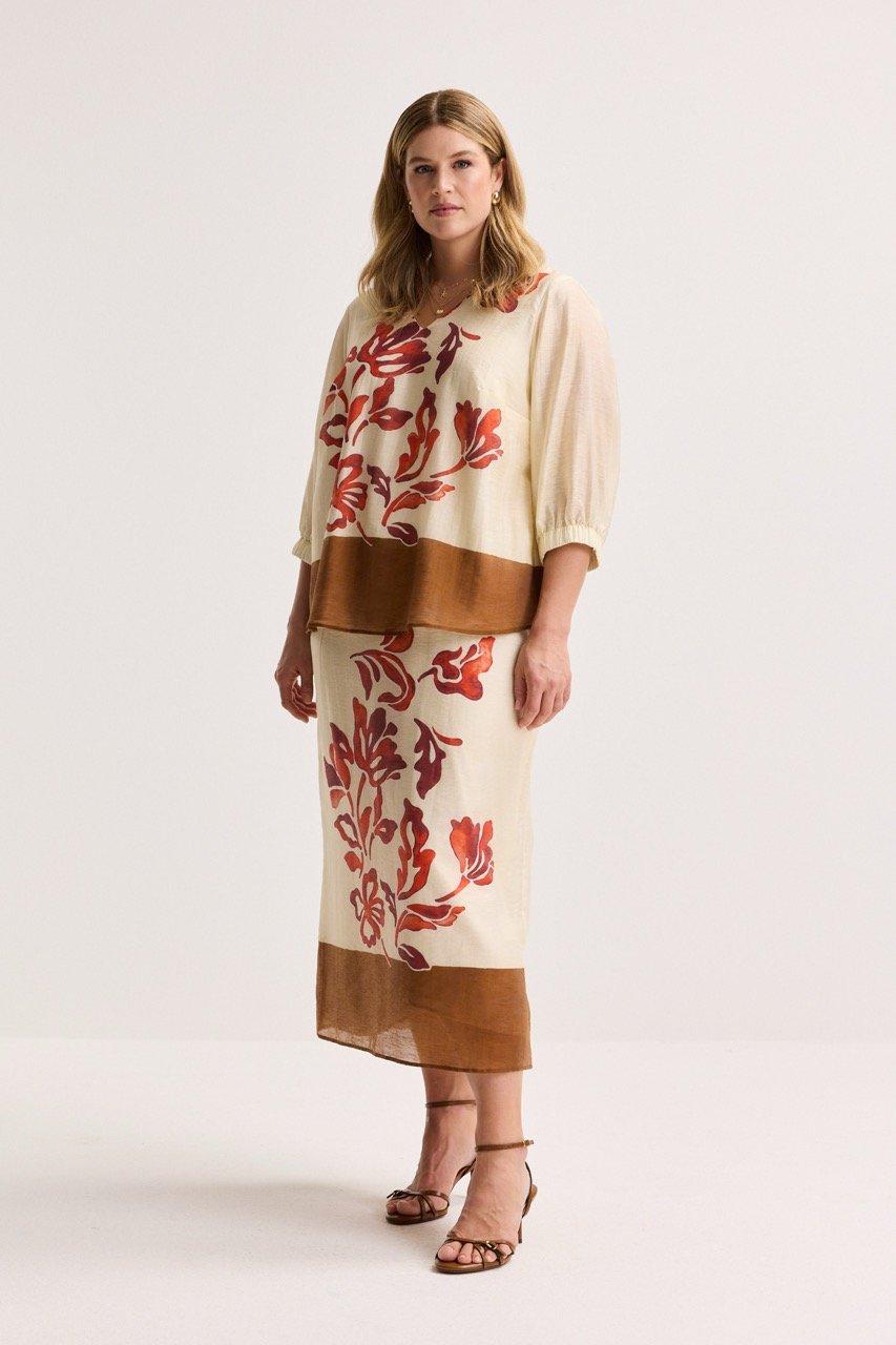 Chemises - Blouse imprim&eacute;e en voile