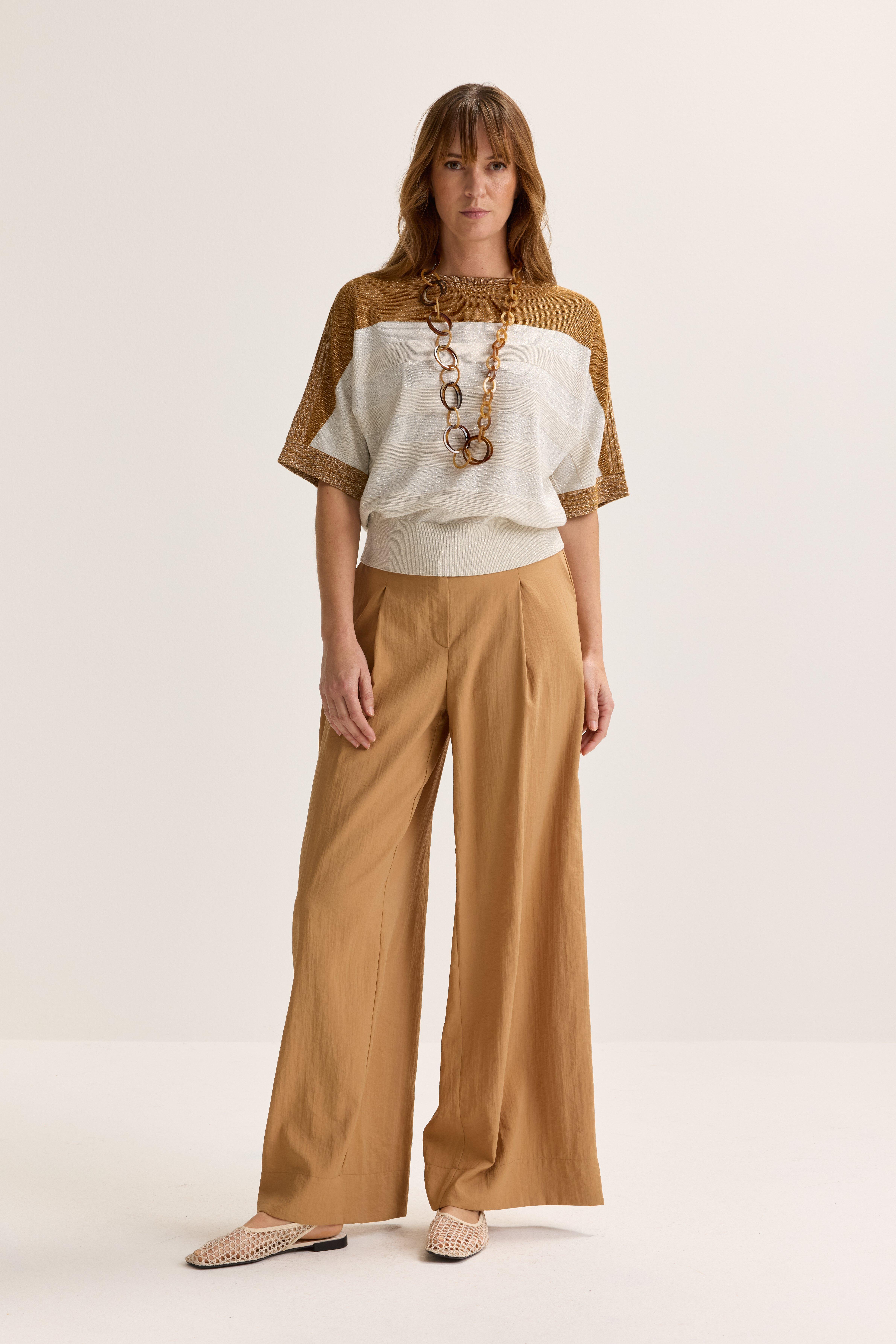 Pantalon ample &agrave; pinces