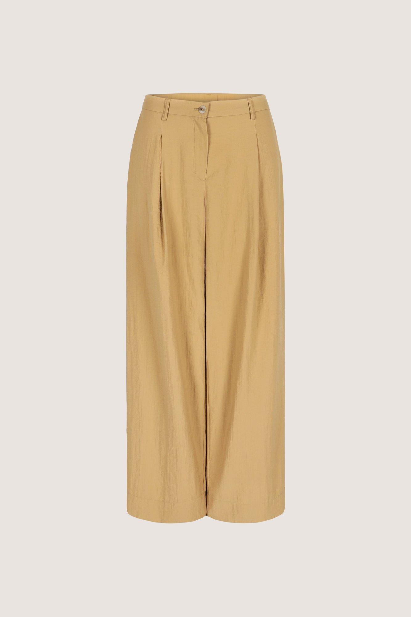 Broeken - Wjde broek met bandplooi