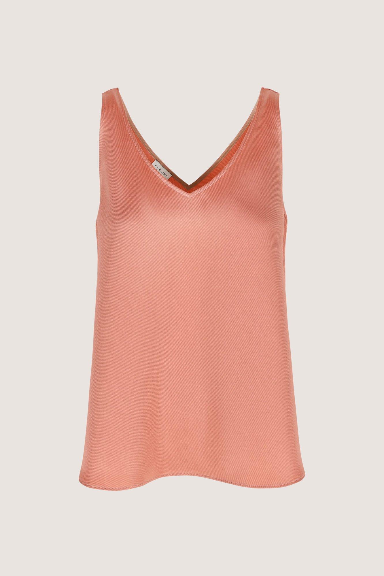 Sweatvest - Top &eacute;vas&eacute; en twill satin&eacute;
