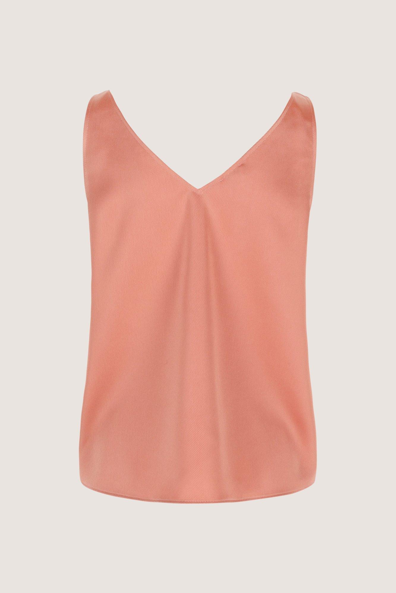 Sweatvest - A-lijntop in satin&eacute; twill