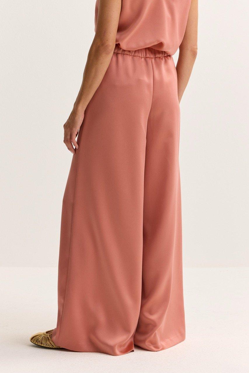 Broeken - Palazzobroek met bandplooien 