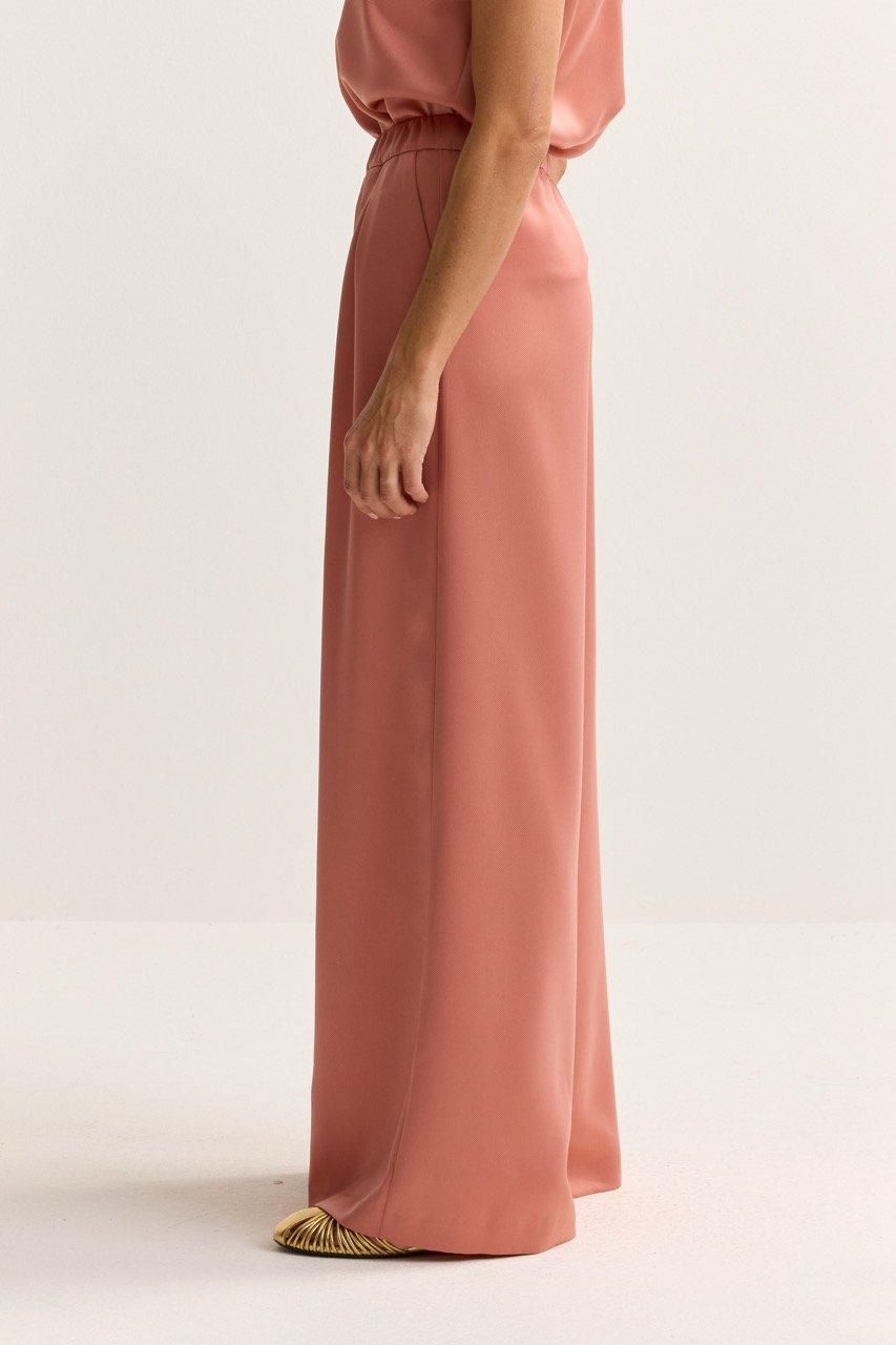 Broeken - Palazzobroek met bandplooien 