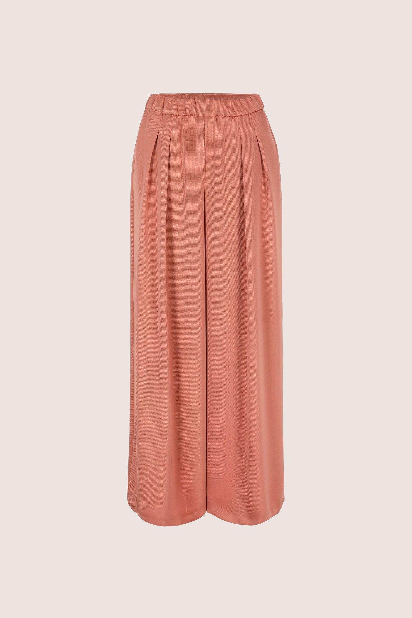 Broeken - Palazzobroek met bandplooien 