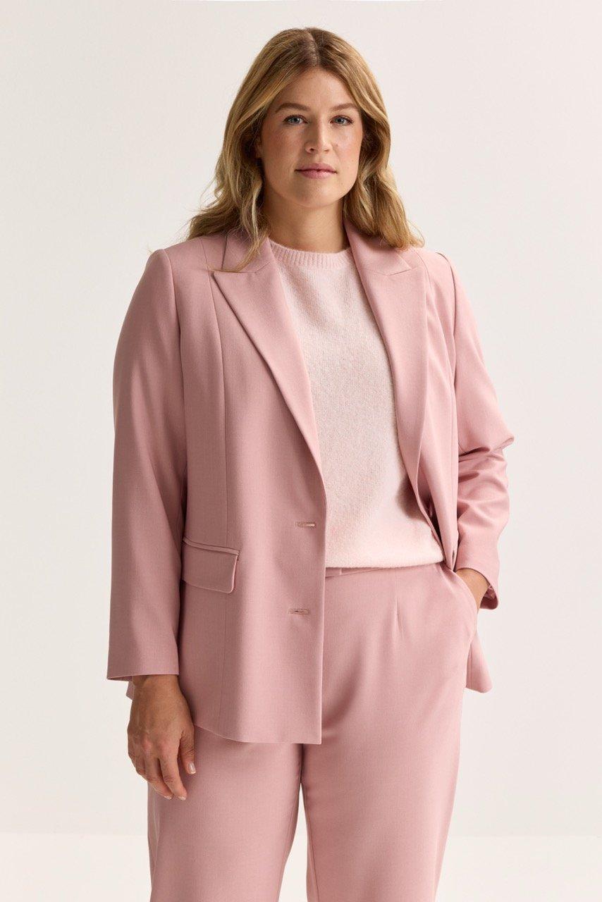 Lange blazer in stretchstof