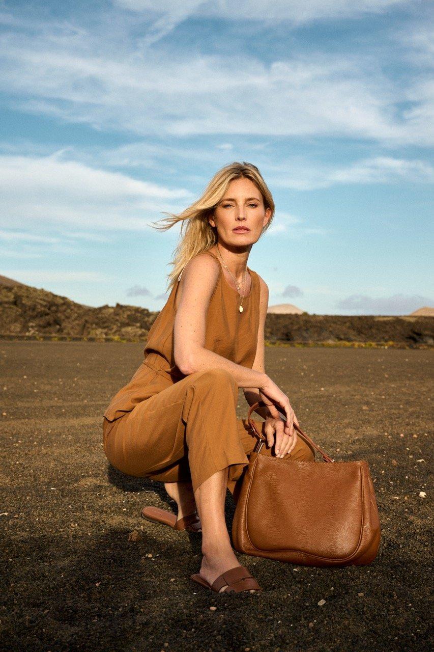 Pantalon &agrave; pinces en modal