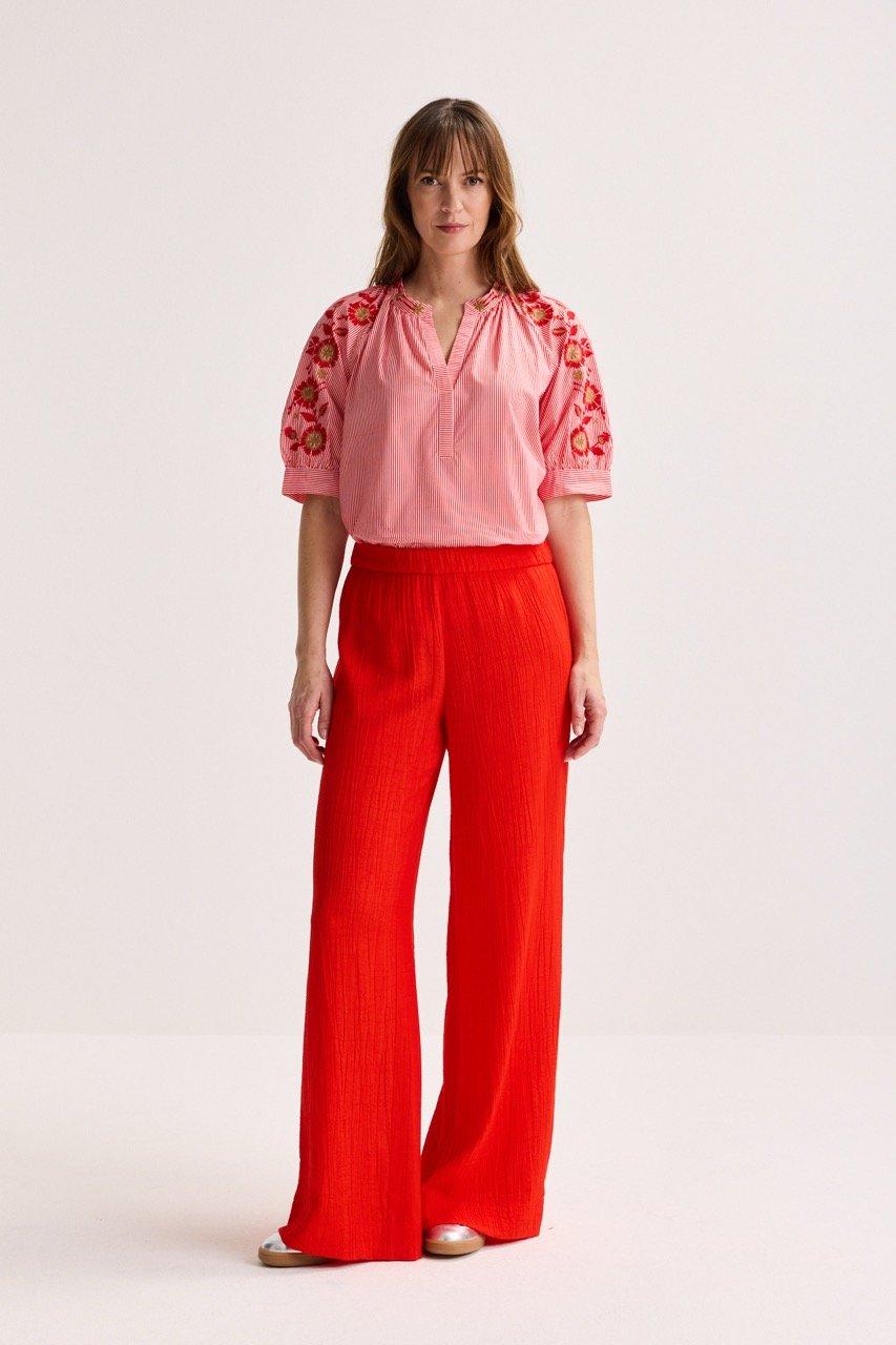 Pantalon ample en tissu crinkle