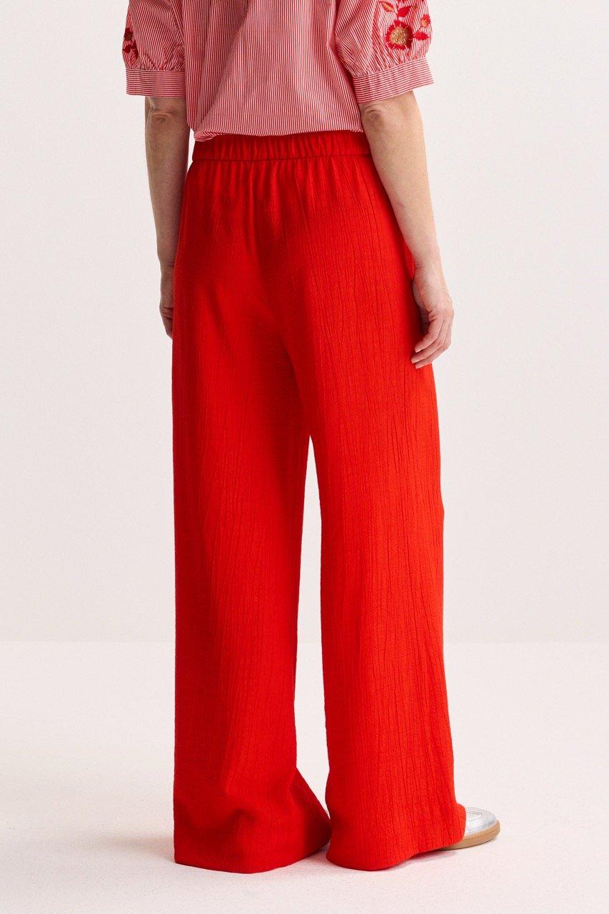 Pantalons - Pantalon ample en tissu crinkle