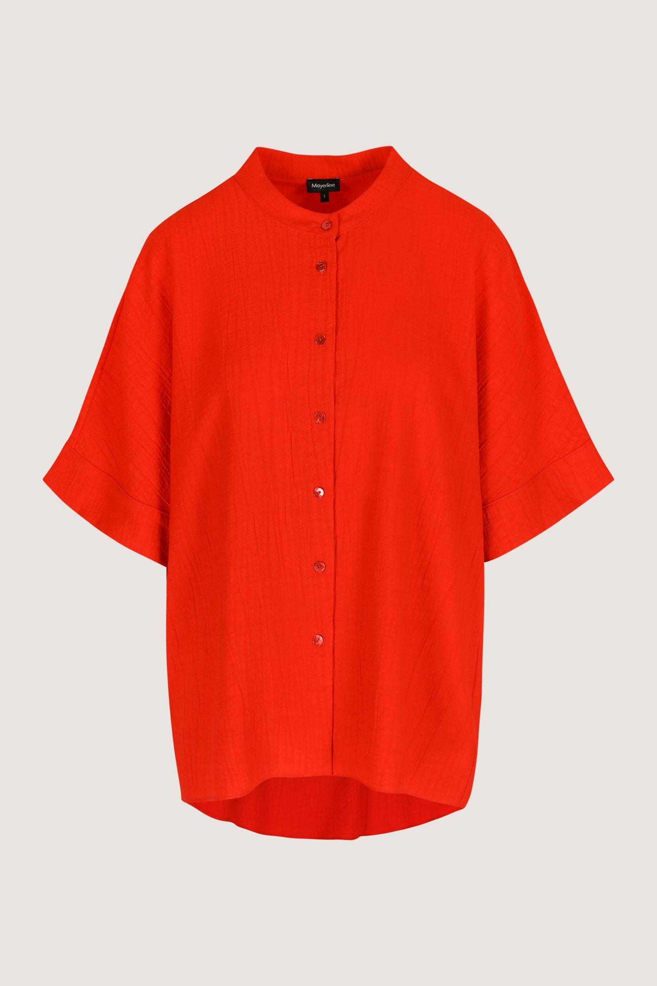 Hemden - Lange tuniek in crinkle stof