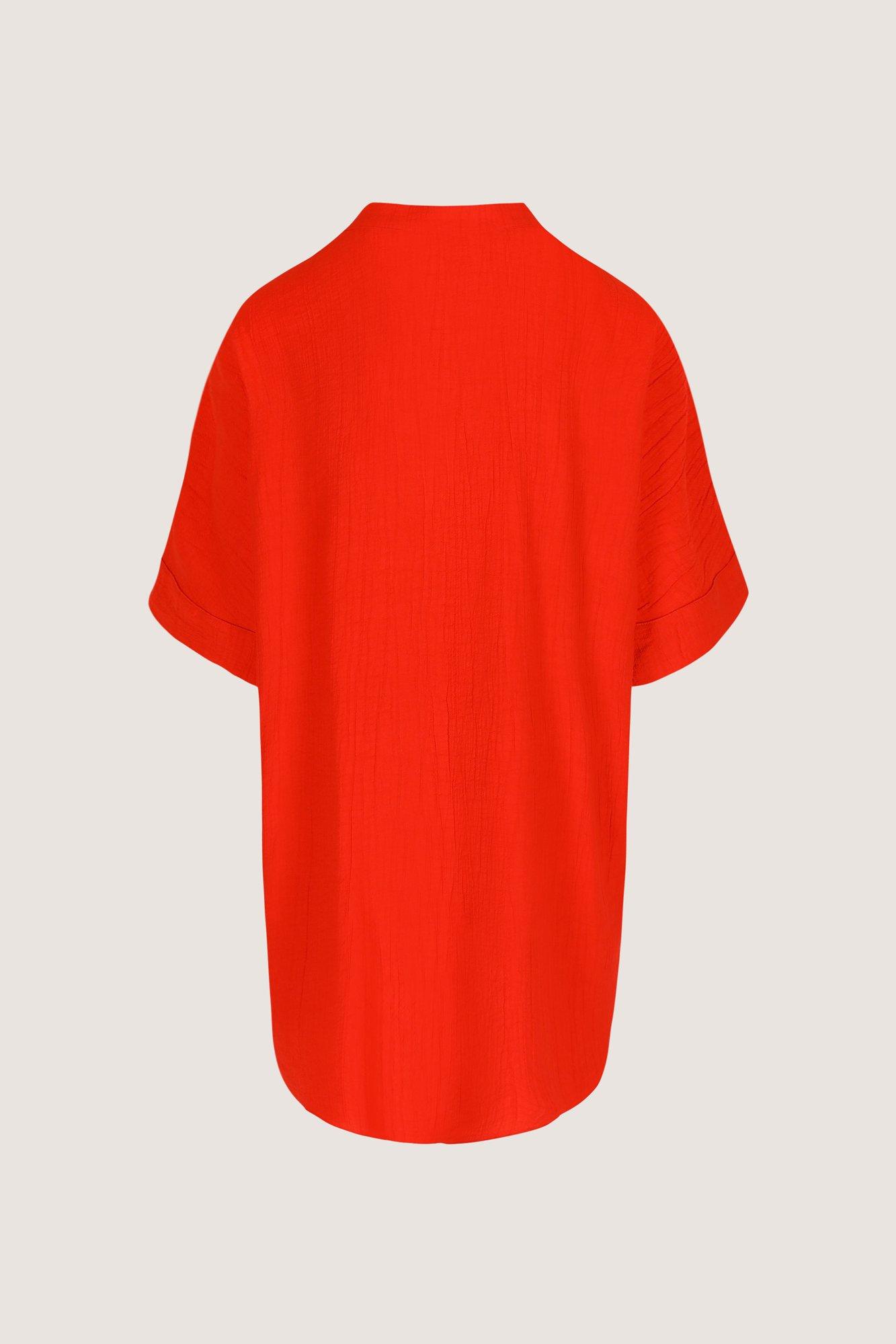 Hemden - Lange tuniek in crinkle stof