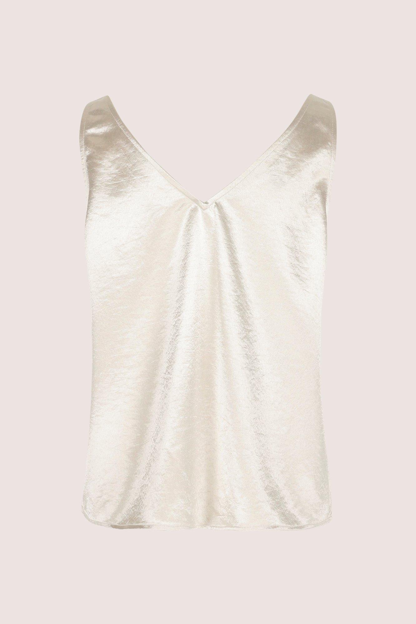 Sweatvest - A-lijntop in satijn