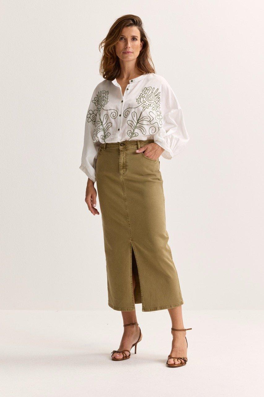 Kokerrok met stretch