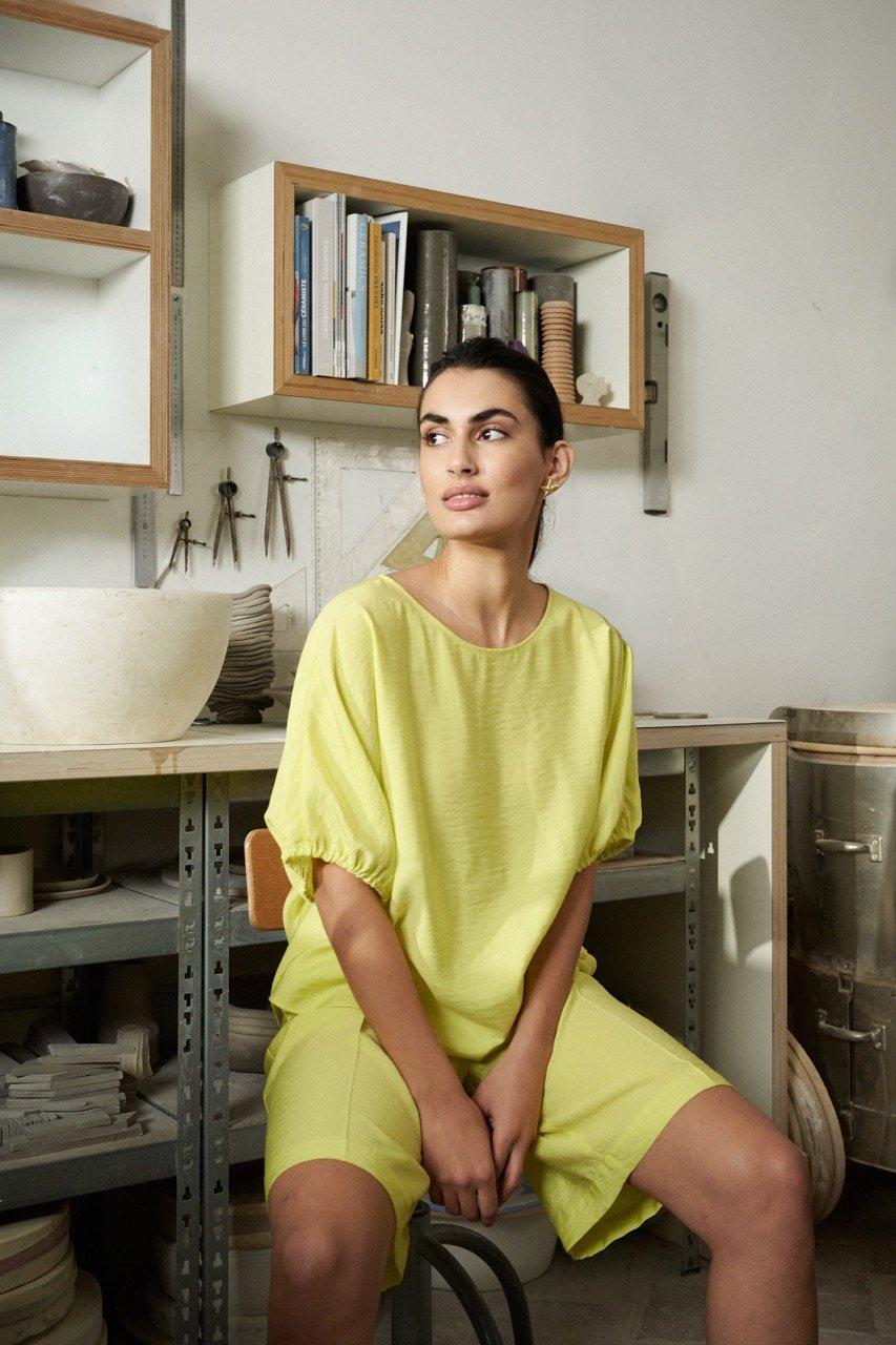 Broeken - Short in linnen look