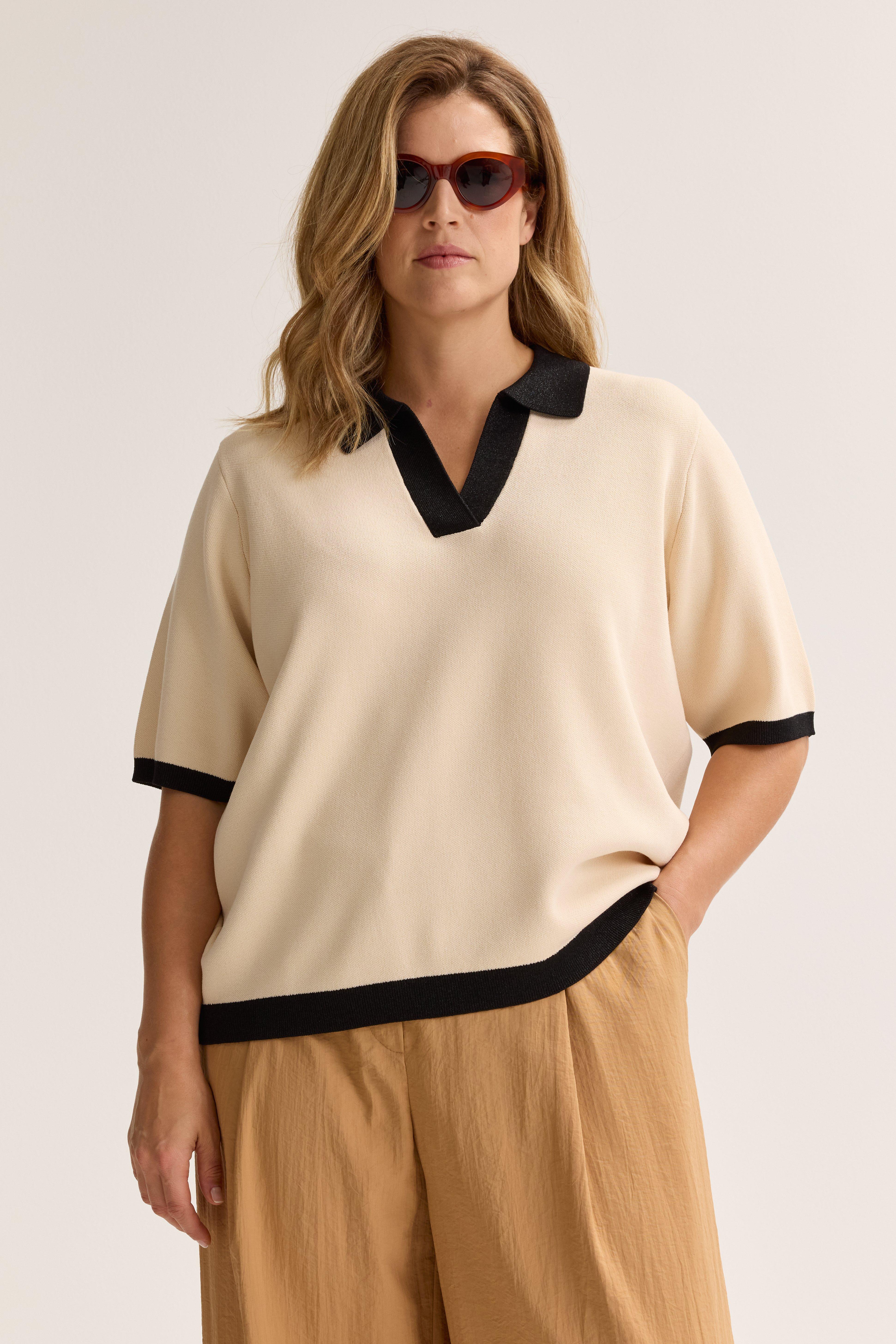 Truien - Polo in fijne rib