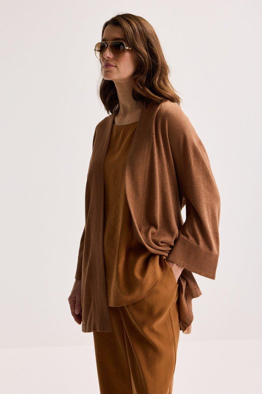 Cardigan long avec lurex