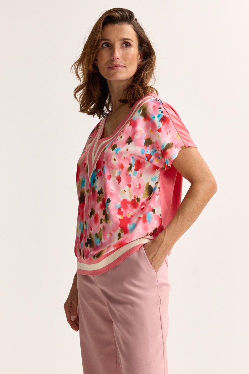Mayerline T-shirtblouse Met Aquarelprint